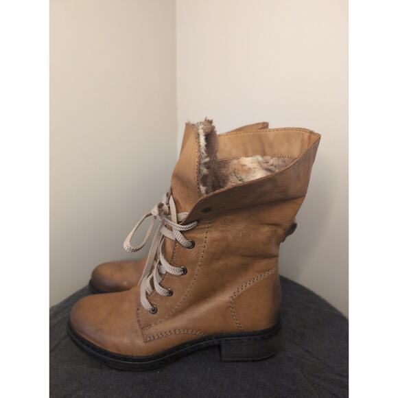 Rieker faux fur cozy warm winter boots 38/7.5 - Picture 4 of 9